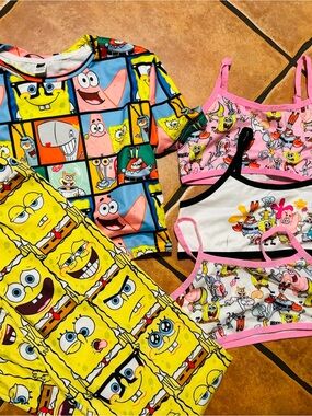 SpongeBob Squarepants Lot for Girl Size 12: New with tags (5 pieces)